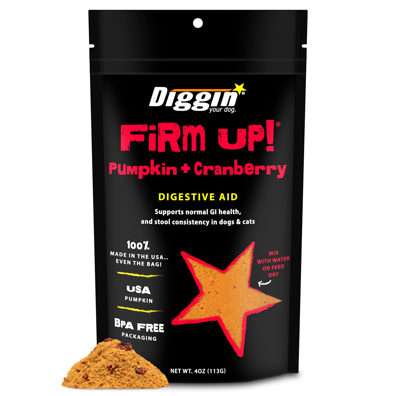 Diggin' FIRM UP Pumpkin & Cranberry Digestive Supplement