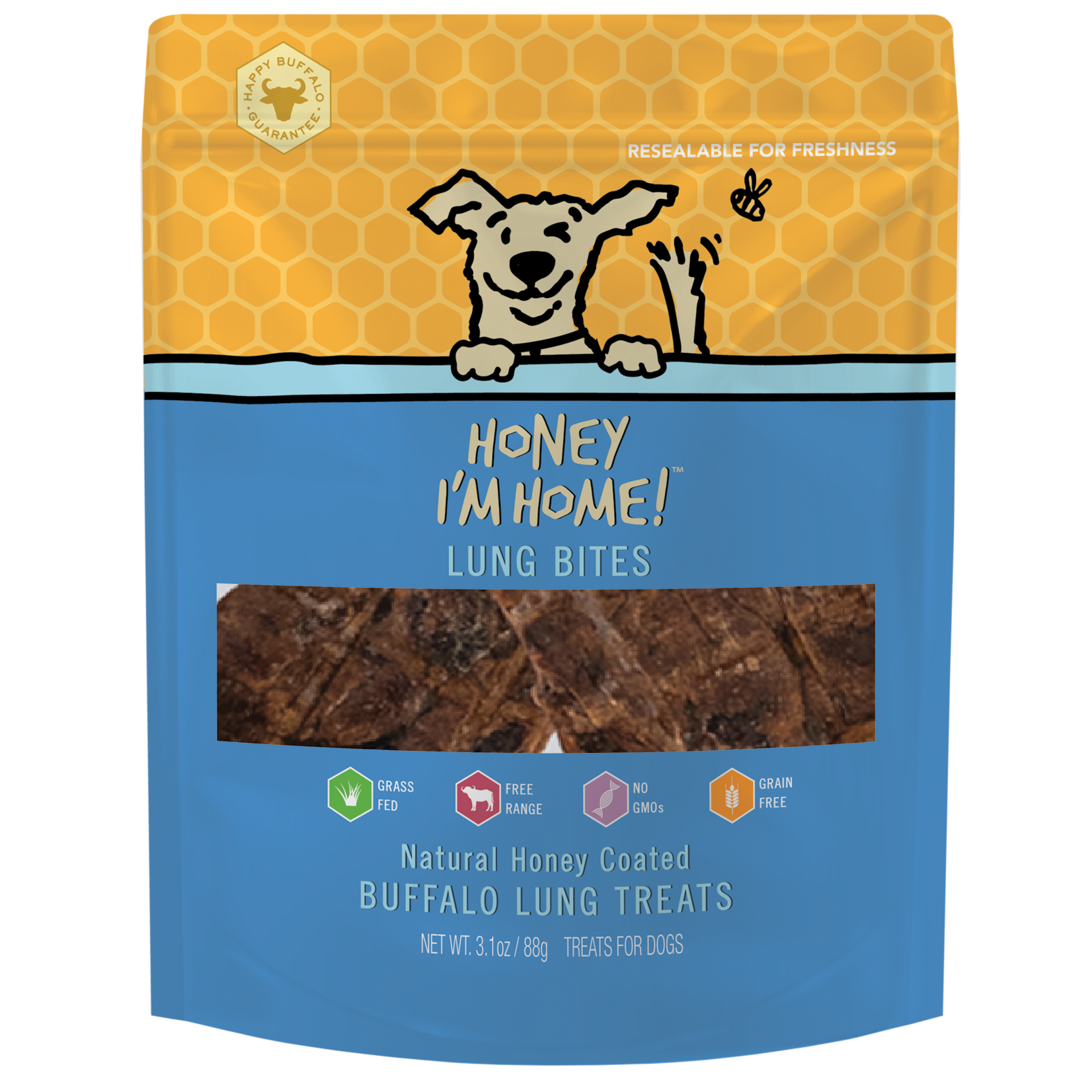 Honey, I'm Home Honey I'm Home Natural Honey Coated Buffalo Dog Treats