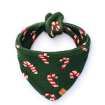 The Foggy Dog The Foggy Dog Candy Cane Knit Bandana LG