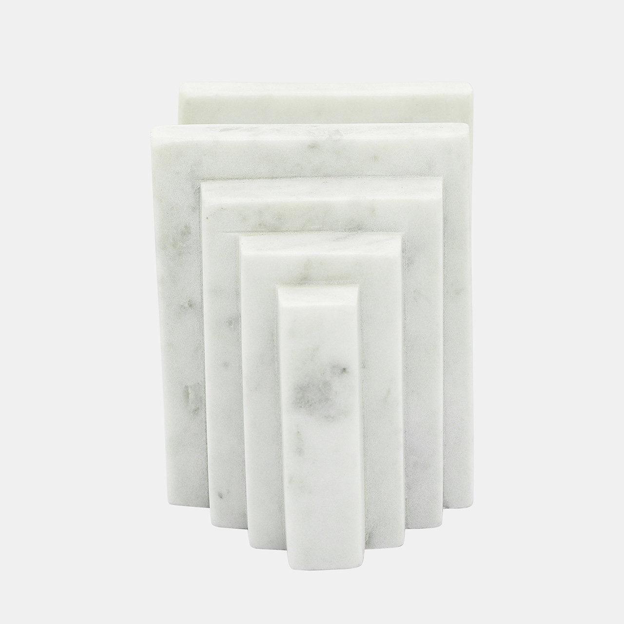 MARBLE BOOKENDS SET OF 2 WHITE