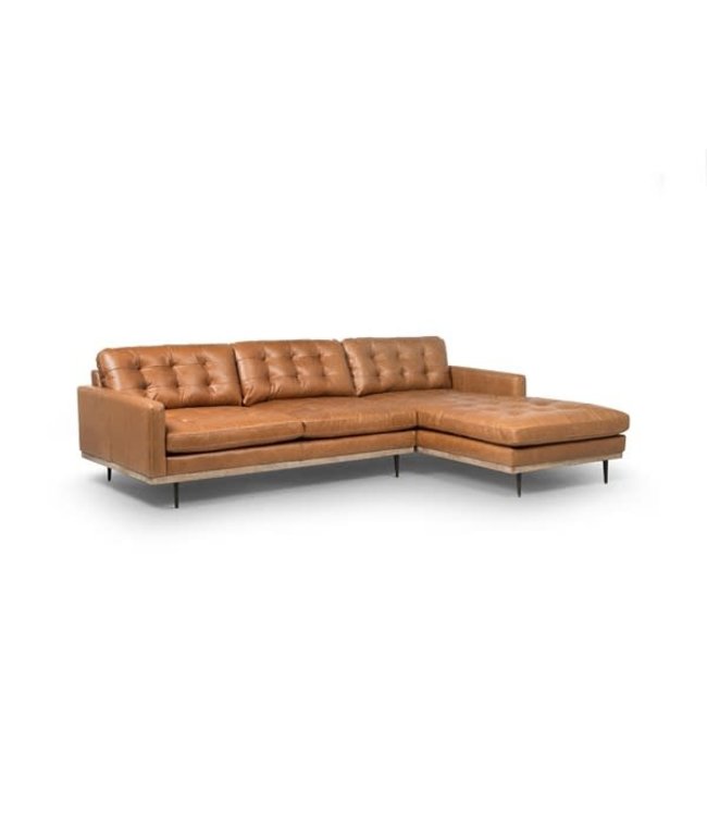 LEXI SOFA WITH CHAISE - SONOMA BUTTERSCOTCH