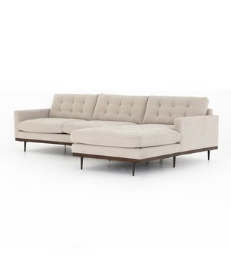 LEXI SOFA WITH CHAISE - PERPETUAL PEWTER
