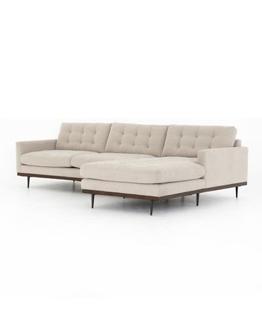 LEXI SOFA WITH CHAISE - PERPETUAL PEWTER