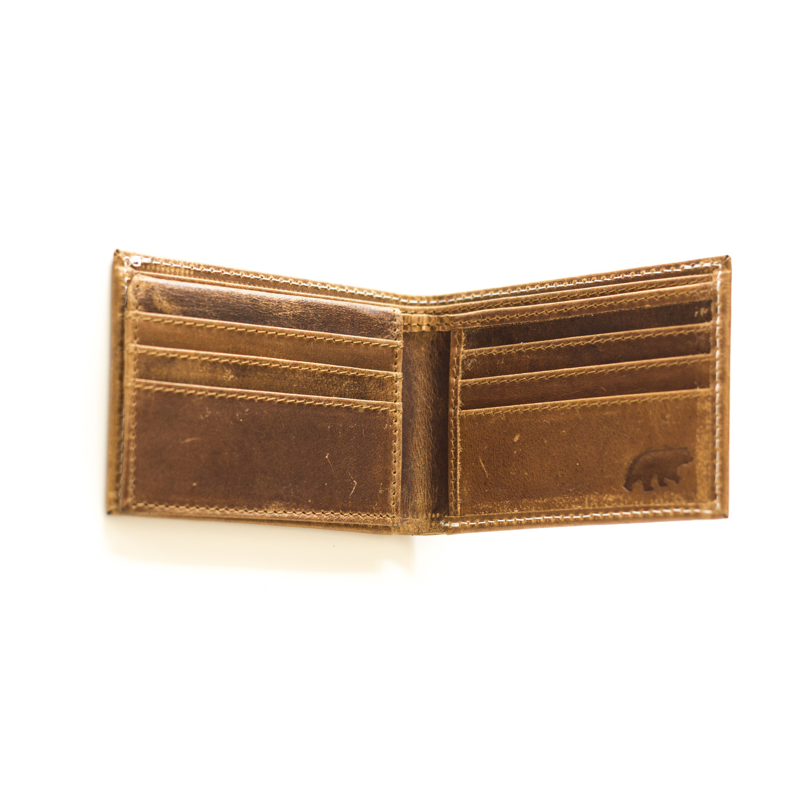 Bifold Leather Wallet - Antique Brown