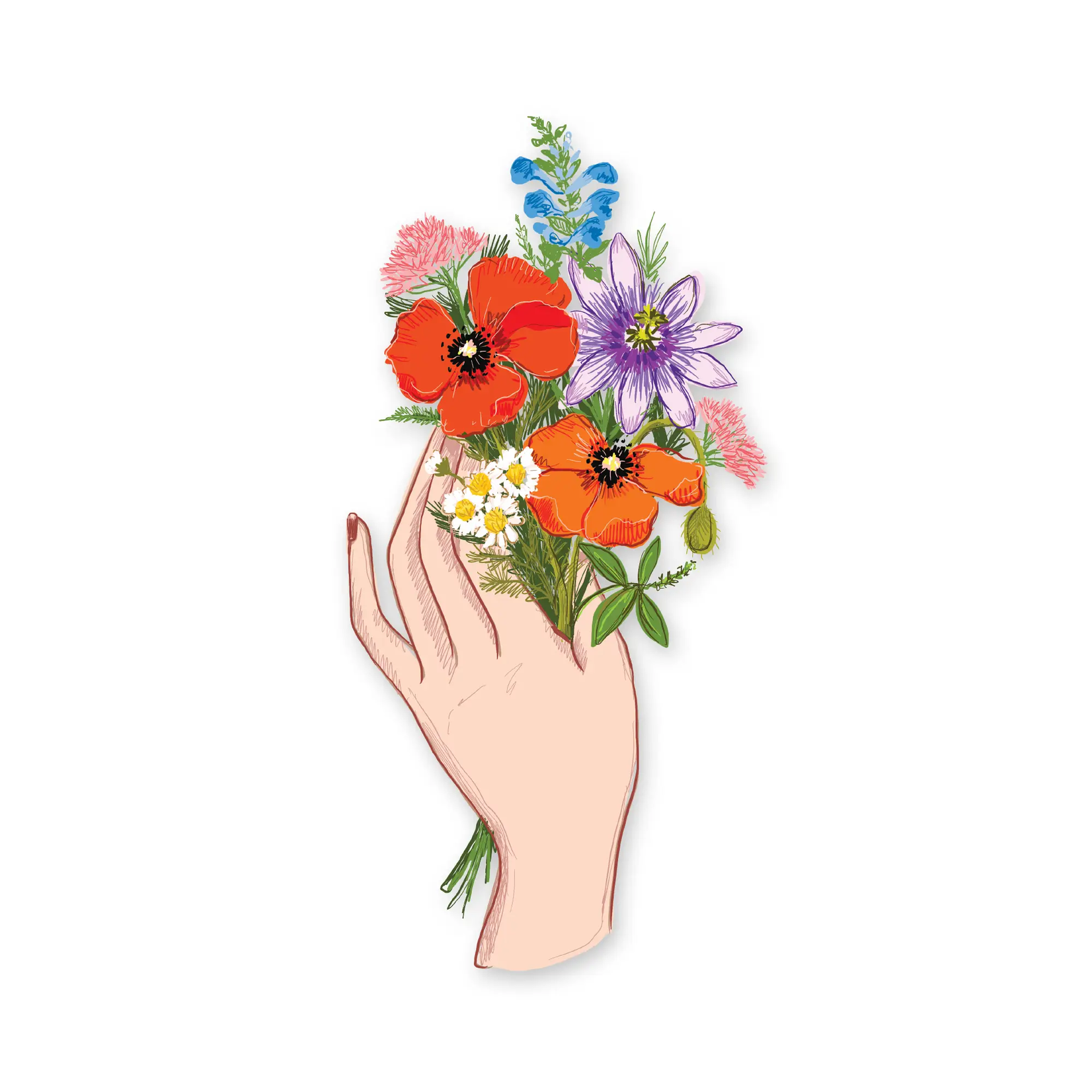 Wild Flower Bouquet Sticker