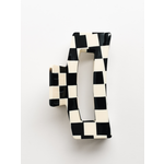 Black + White Checkered Hair Claw