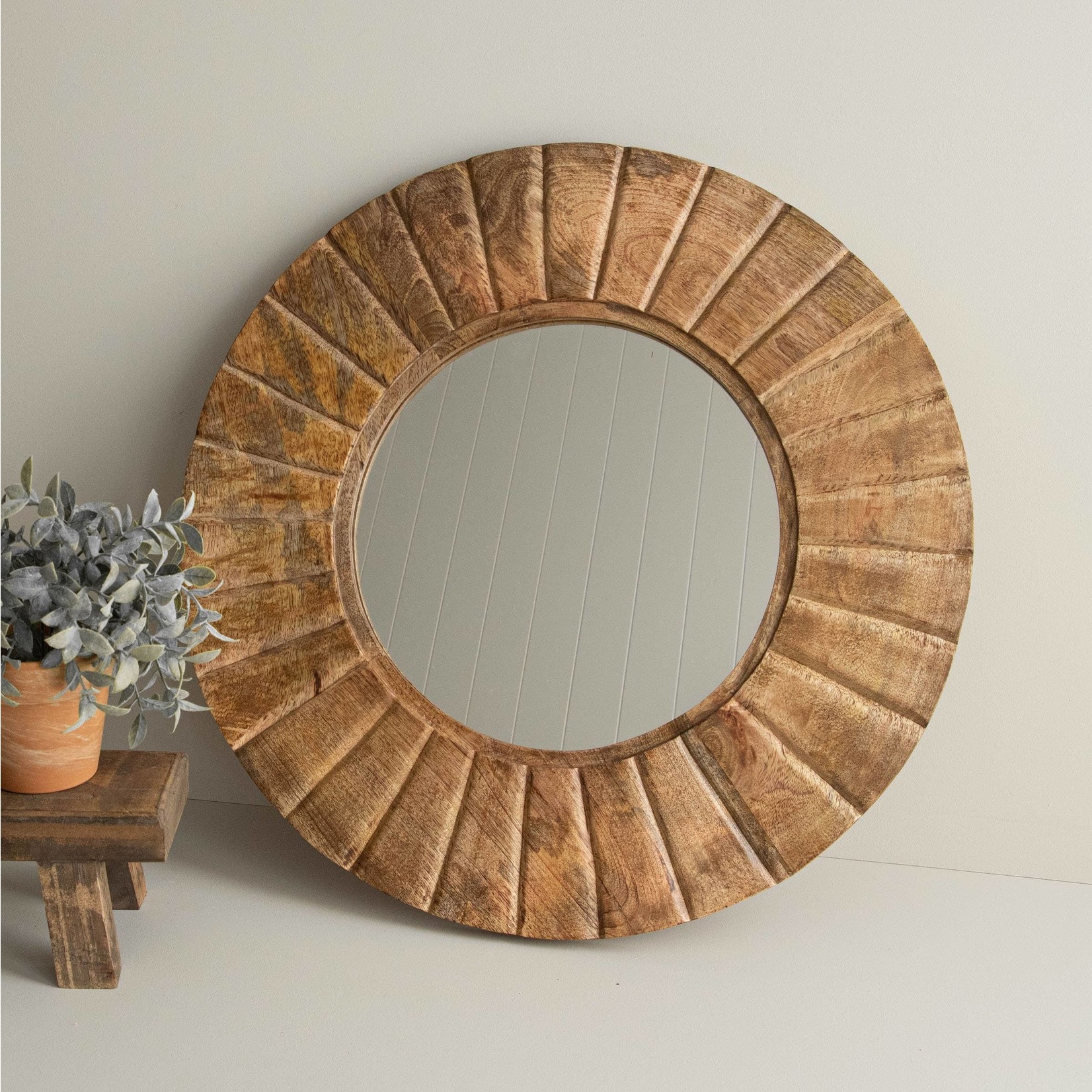 Carved Wood Mirror