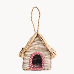 Handwoven Seagrass & Sari Bird Nester l Birdhouse - Cabin