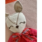 Bonni Mini Handmade Doll - One of a kind Deer in Red Dress