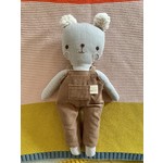 Bonni Mini Handmade Doll - One of a kind Bear in Brown Overalls