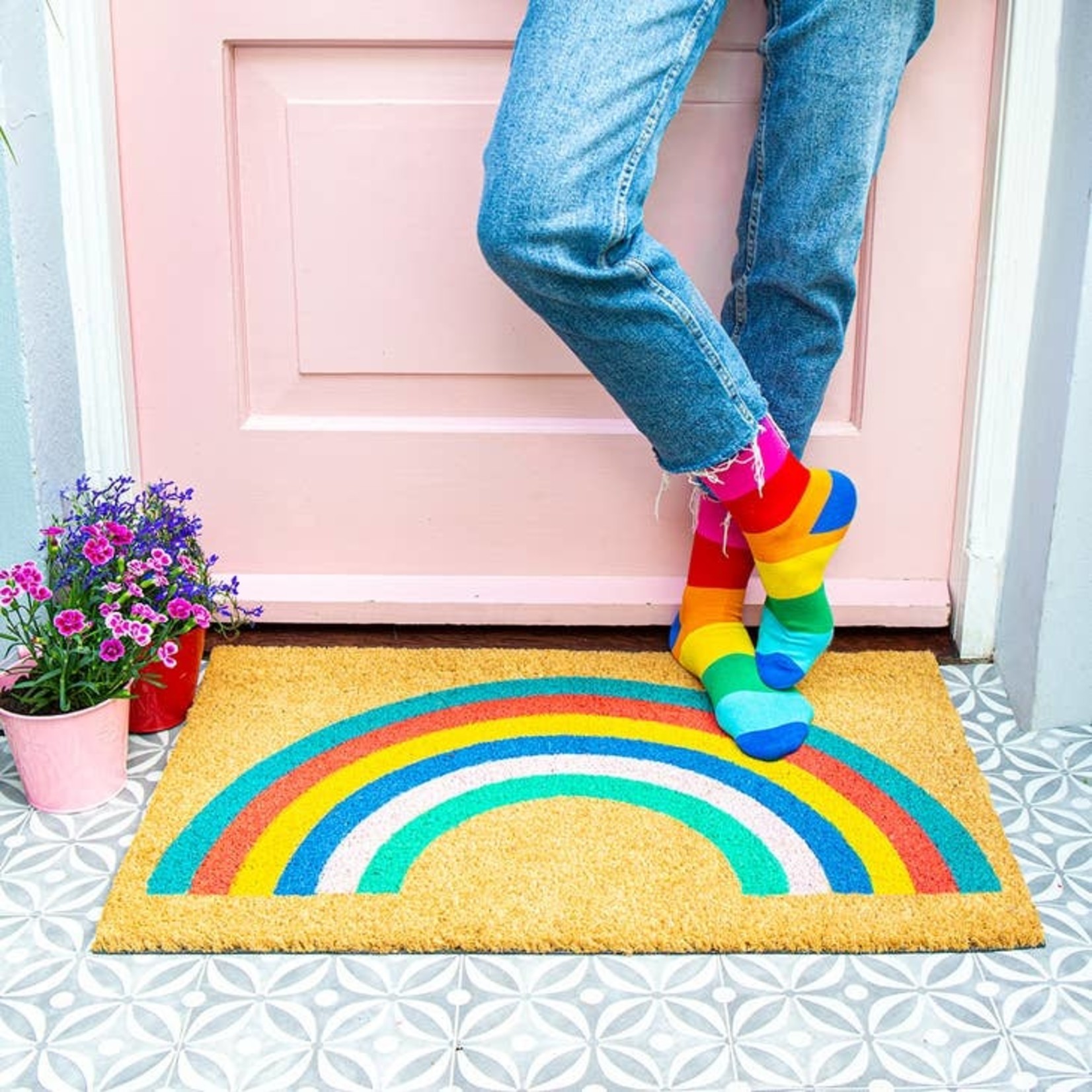 Rectangle Rainbow Doormat