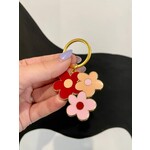 Alex Daley Design Retro Daisies Metal Keychain