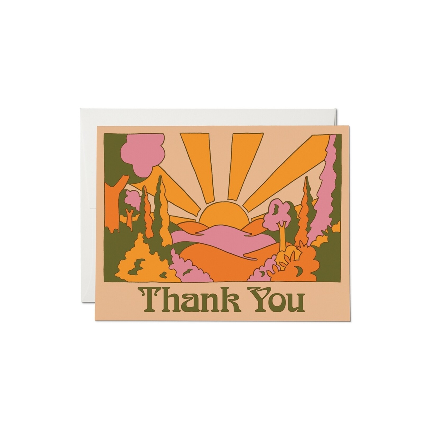 Red Cap Cards Sunrise Thank You Card