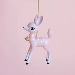 Sunshine Studios Retro Deer Ornament - Pink