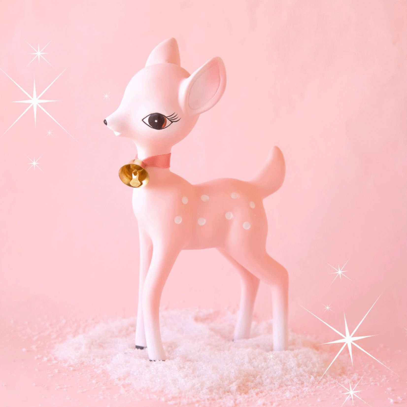 Sunshine Studios Retro Deer Figurine - Pink