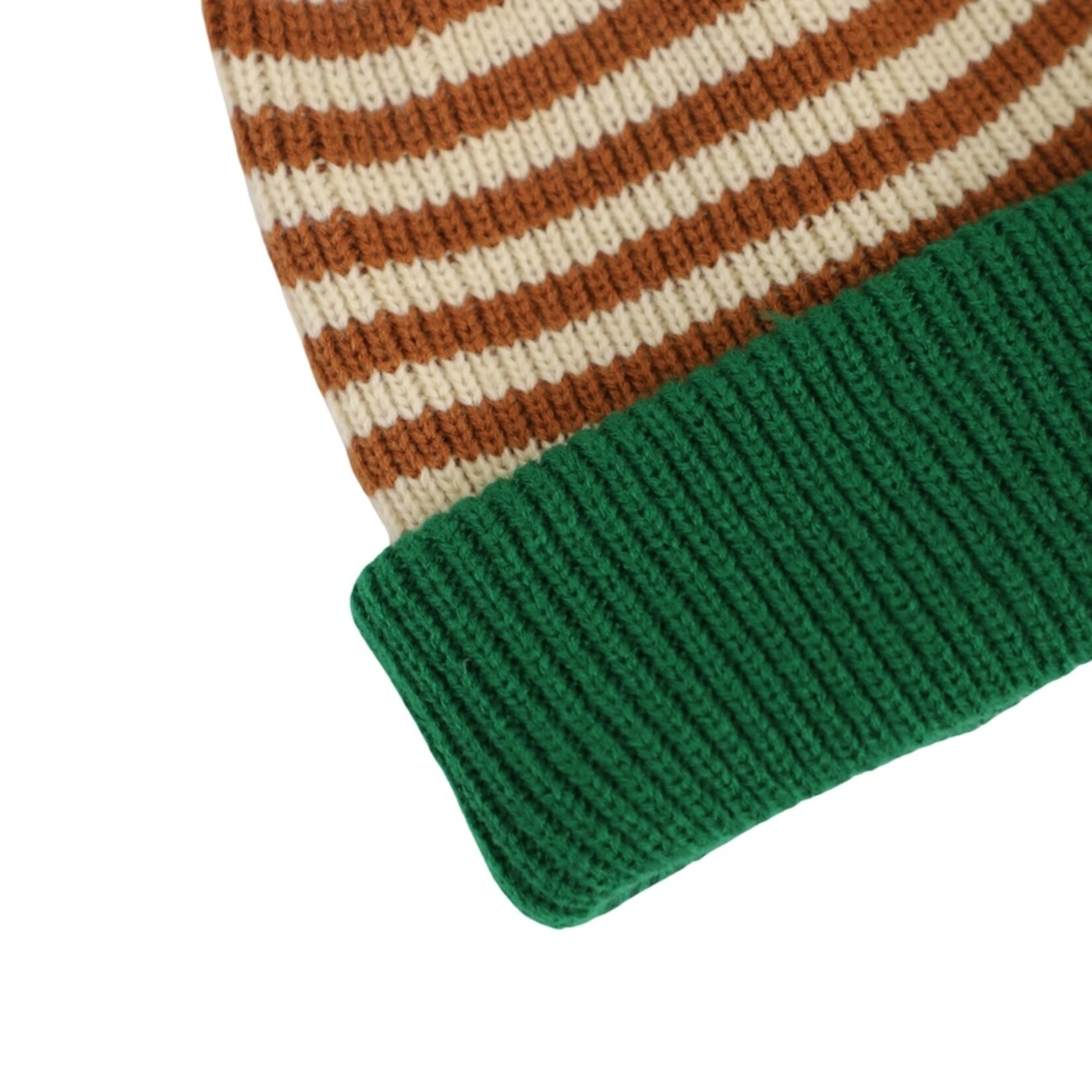 Thick Knit Striped Beanie