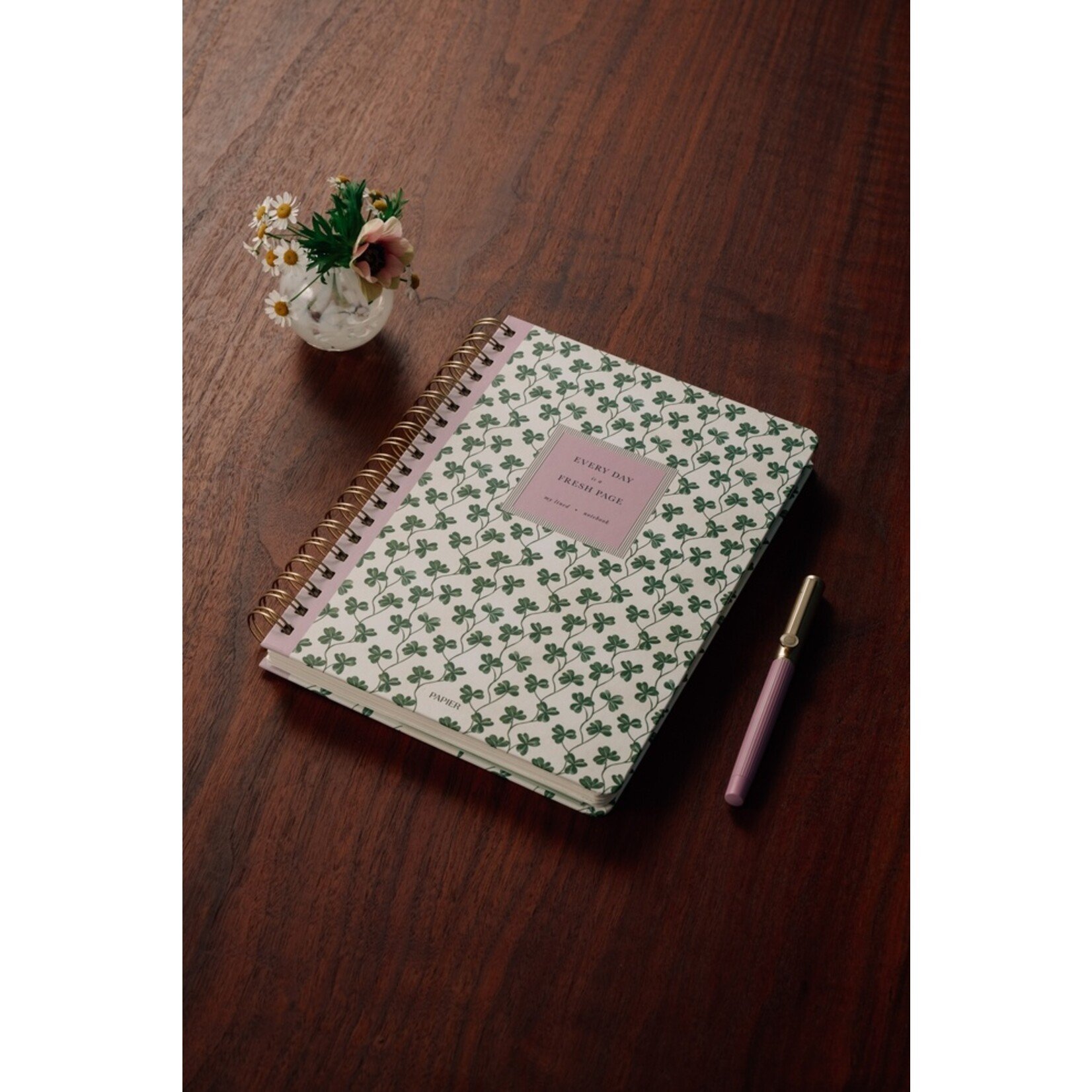 Papier Clover Vine B5 Hardcover Spiral Lined Notebook