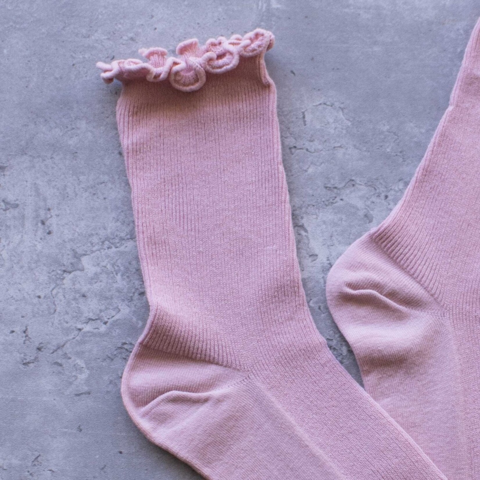 Wednesday Ruffle Socks - Pink