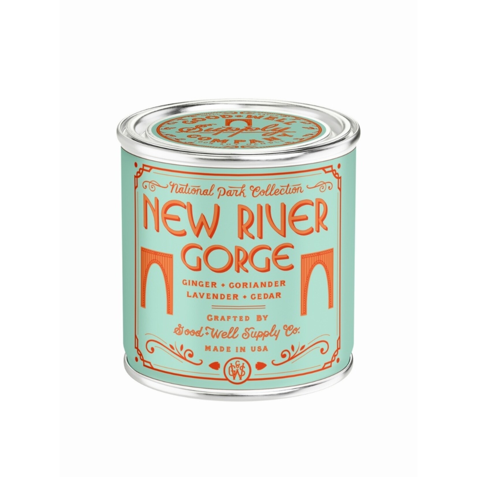 New River Gorge Candle 1/2 pint 45+ hr burn