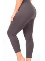 ASH GREY SEAMLESS CLASSIC CAPRI LEGGINGS