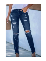 Distressed Frayed Skinny Jeans