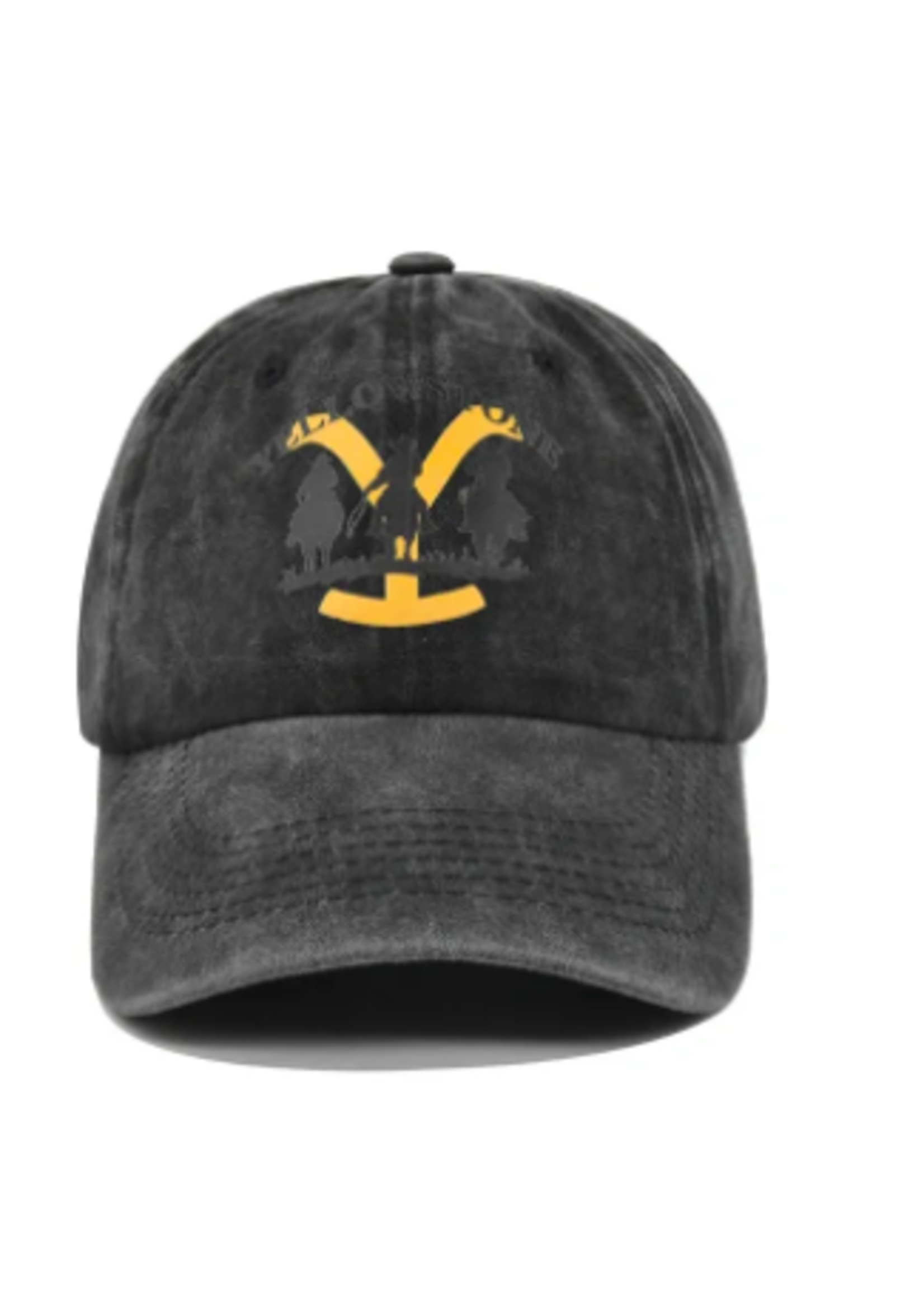 Black Yellowstone Printed Baseball Hat