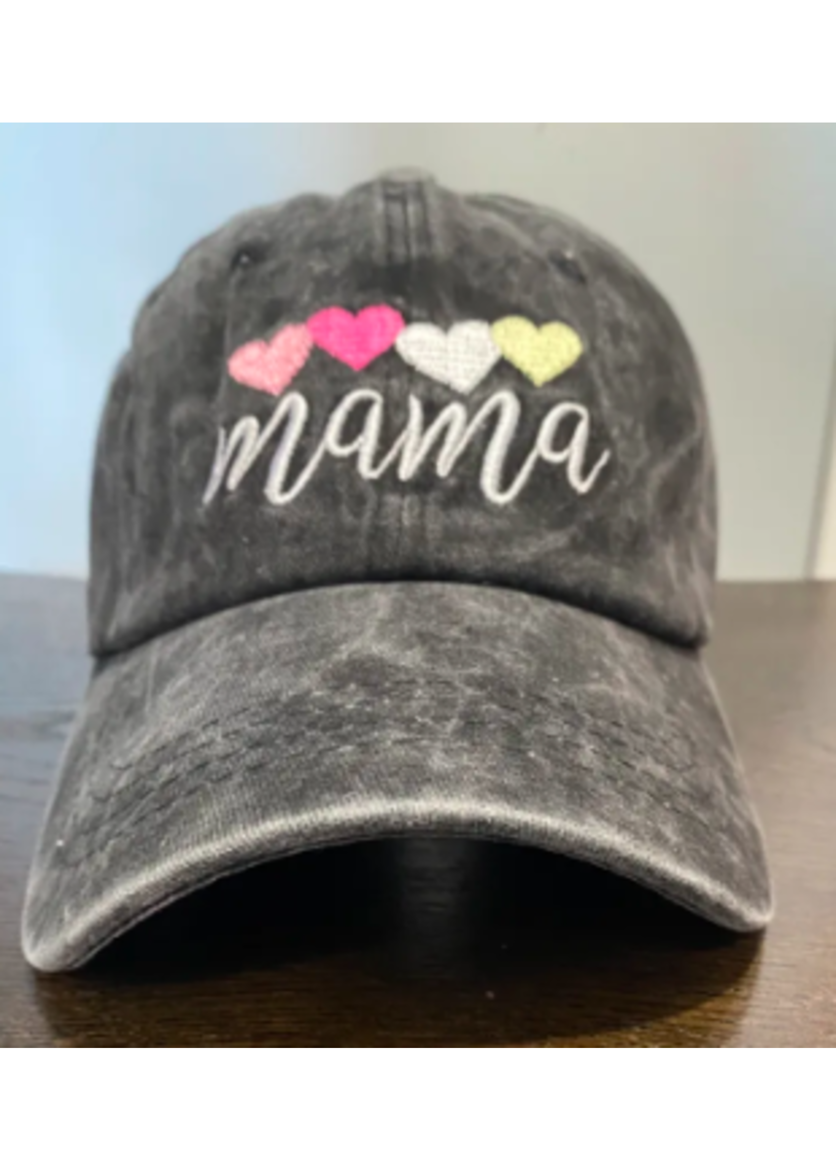 MAMA GREY PONYTAIL HAT