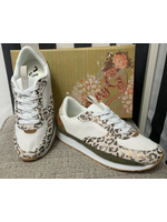 Very G Cream Leopard Runner Tennis Shoe (Ships WITHOUT Box)