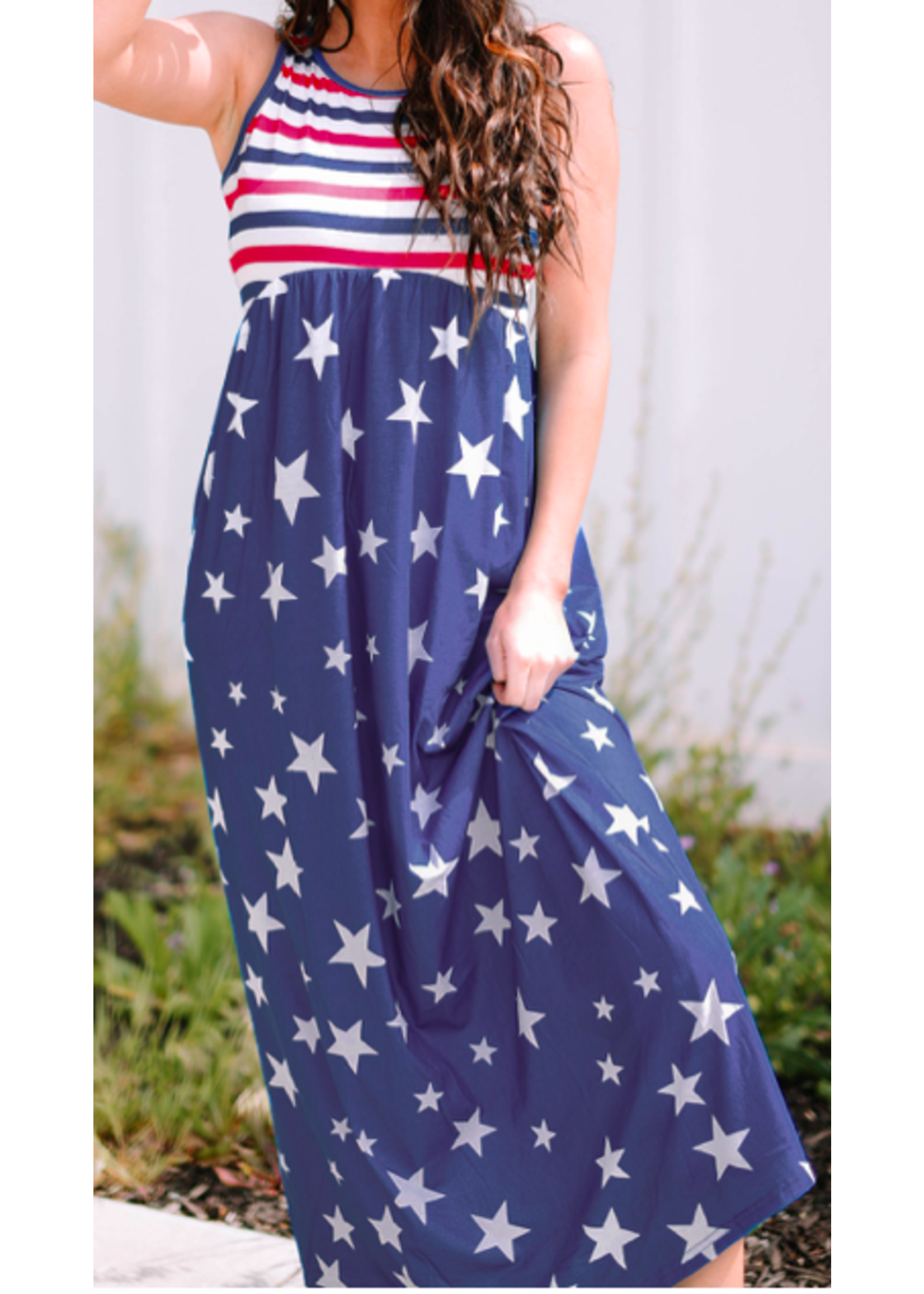 Blue Stripes and Stars Dress