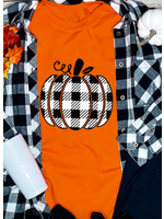 Plaid Pumpkin Orange Top