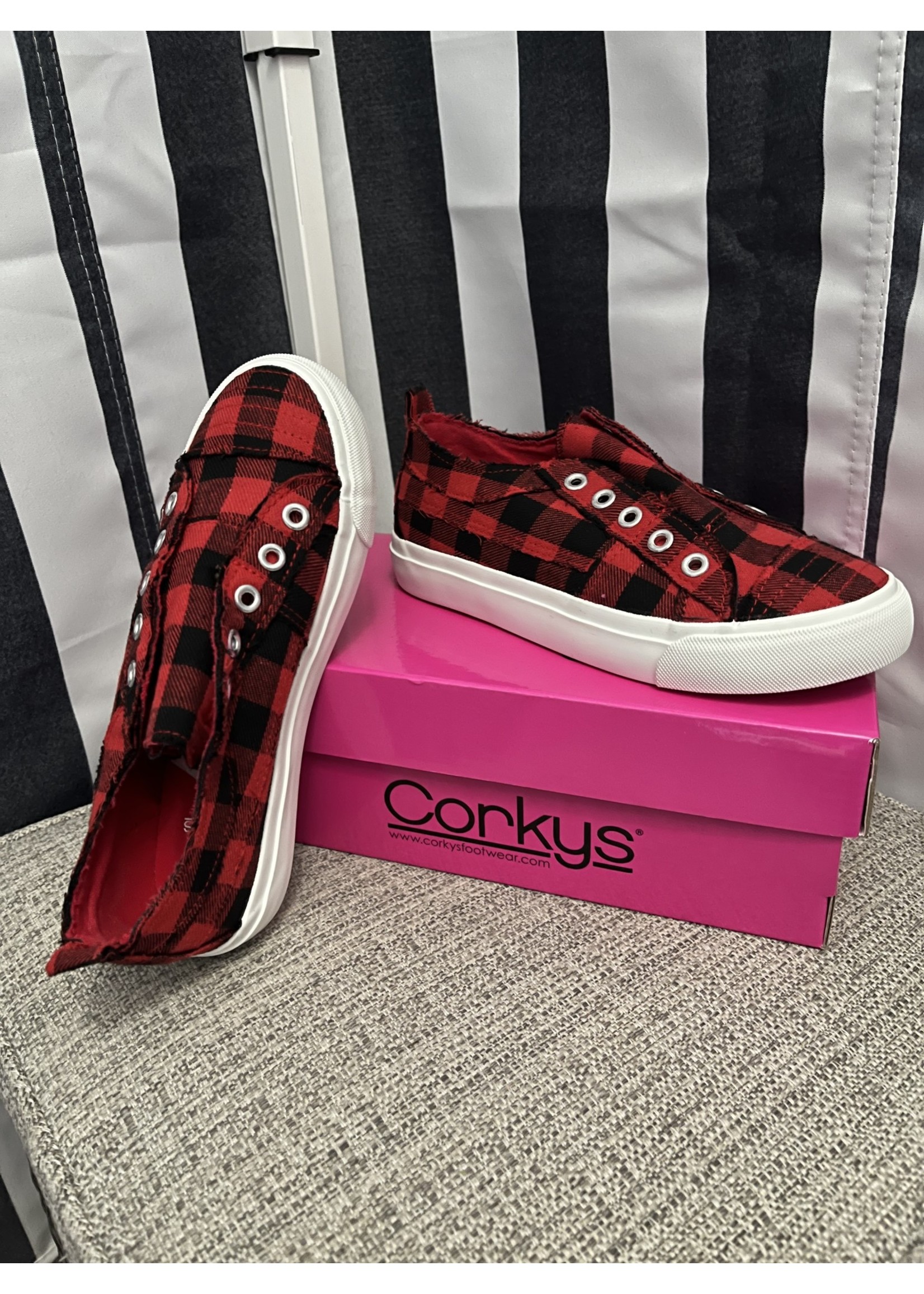 Corkys Kids Corkys Kids Red/Black Plaid Babalu