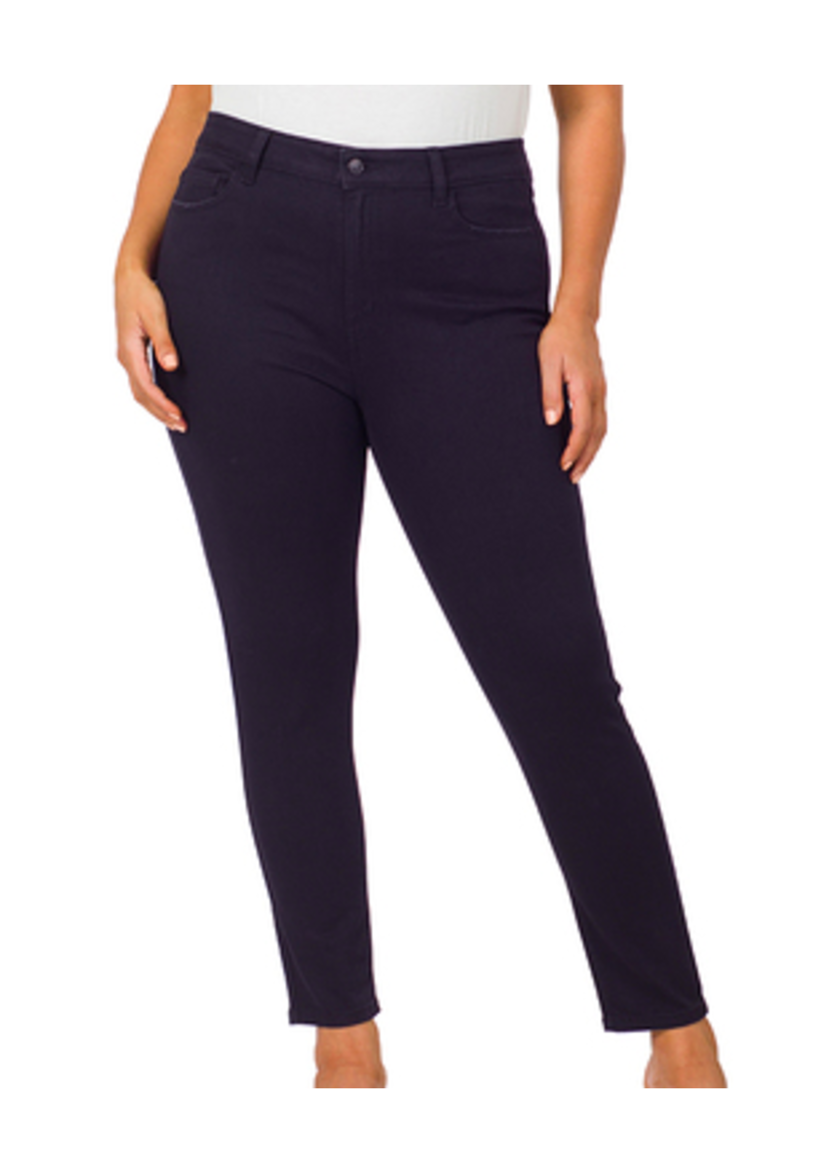 Zenana BLACK PLUS HIGH-RISE SKINNY DENIM PANTS