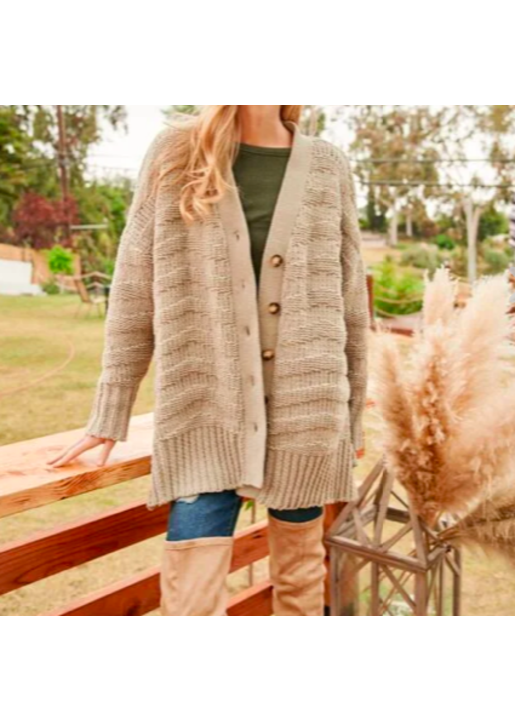 Hailey & Co. Sage Oversized Cable Knit Sweater Cardigan