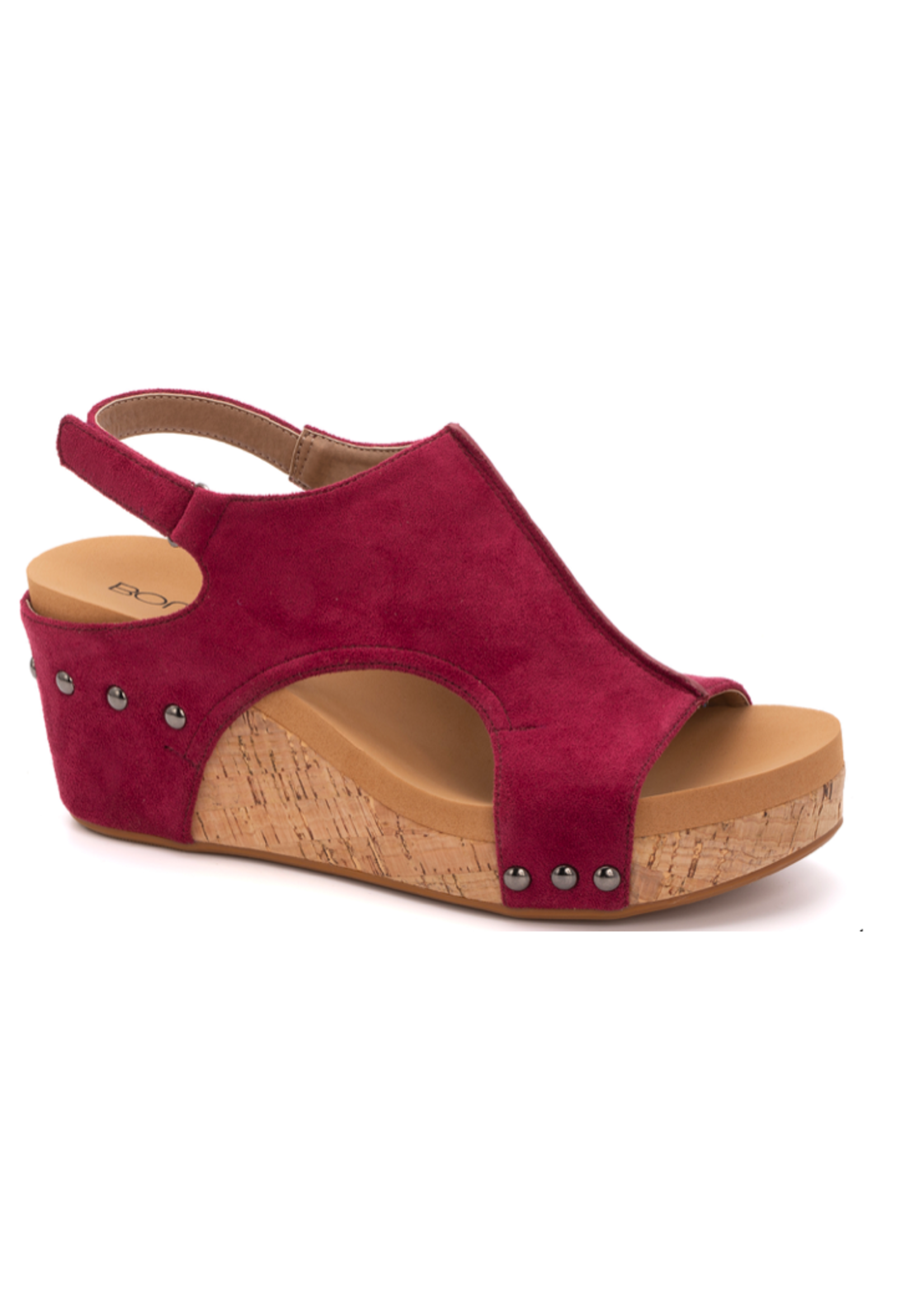 Corkys Dark Red Suede Carly