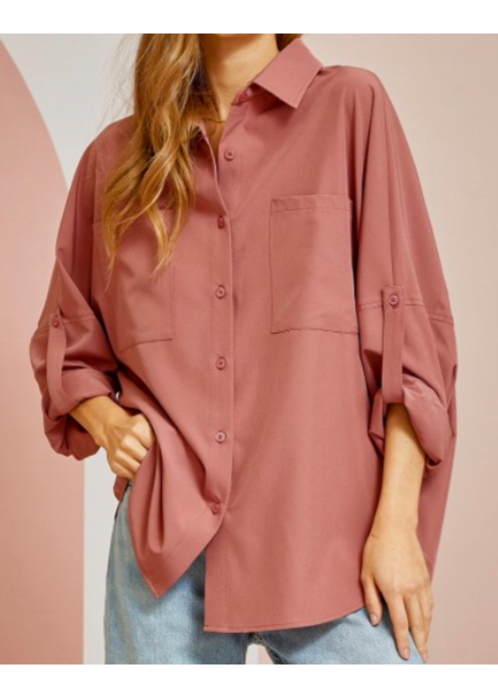 Andree By Unit Mauve Over Sized Tunic