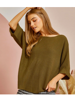 Andree By Unit Olive Transitional Sweater