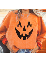 Orange Pumpkin Face Sweatshirt