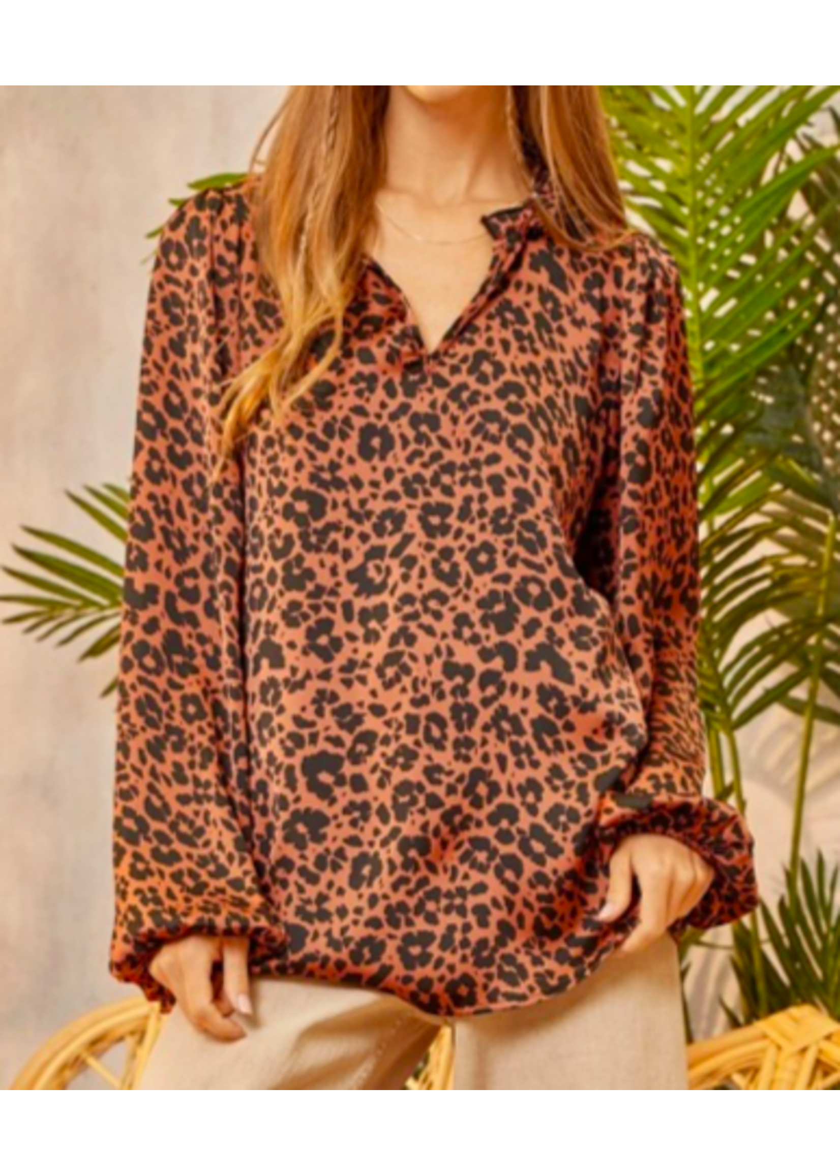 Andree By Unit Leopard Print Blouse