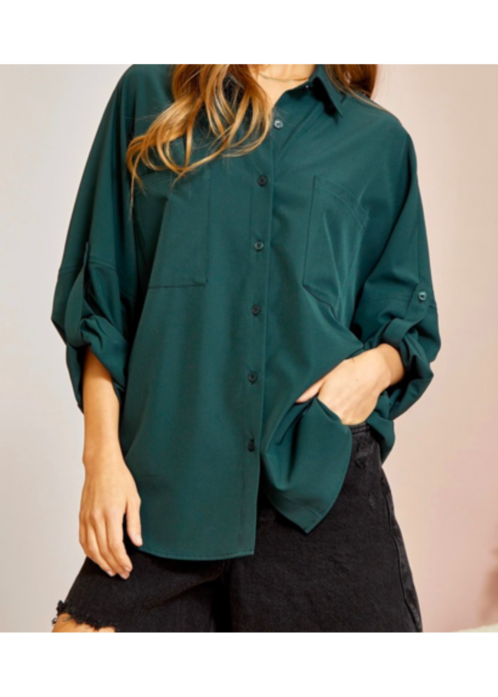 Andree By Unit Hunter Green Over Sized Tunic