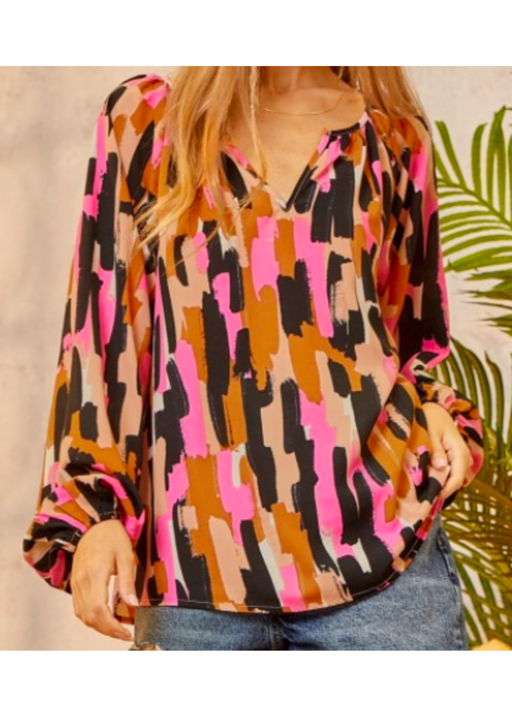 Andree By Unit Multi Color Print Blouse