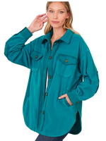 Zenana Teal Shacket