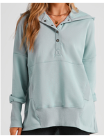 Grey Henley Hoodie