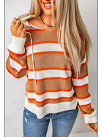 Orange/multi sweater