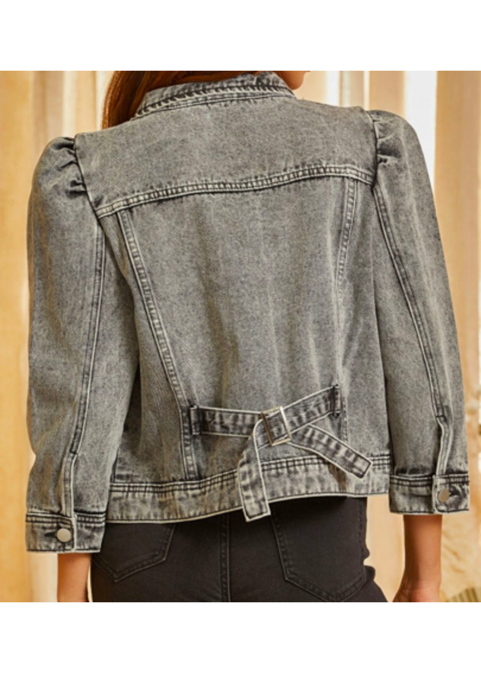 Andree By Unit Charcoal Denim Jacket