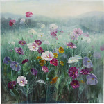 Canvas Picture Pastell Flowers 120x120cm
