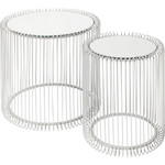 Side Table Wire Silver (2/Set)