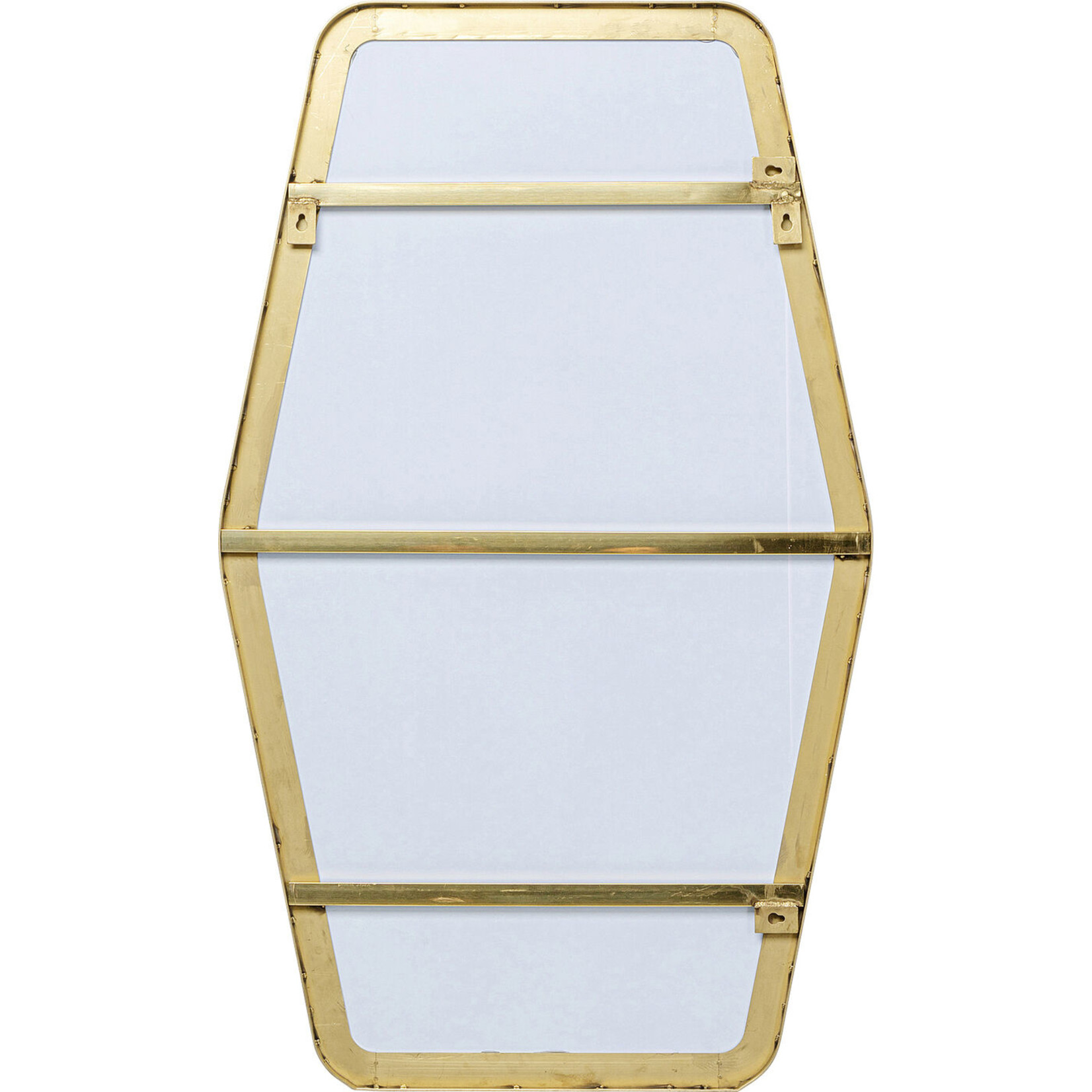 KARE DESIGN Wall Mirror Shape Hexagon Brass 64x95cm
