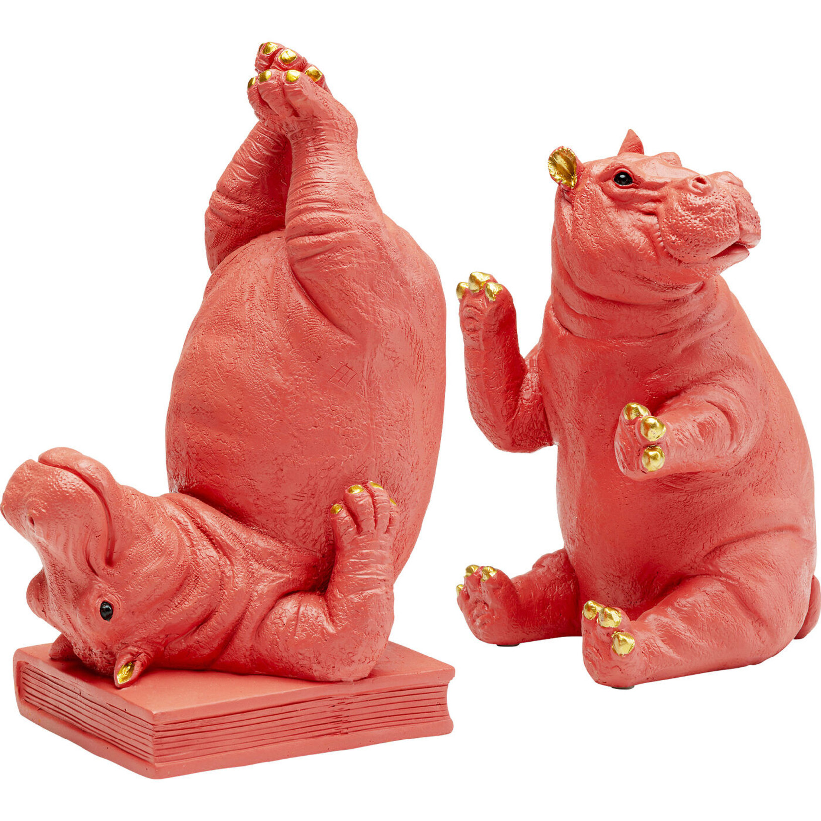 KARE DESIGN Bookend Hippo Pink (2/Set)
