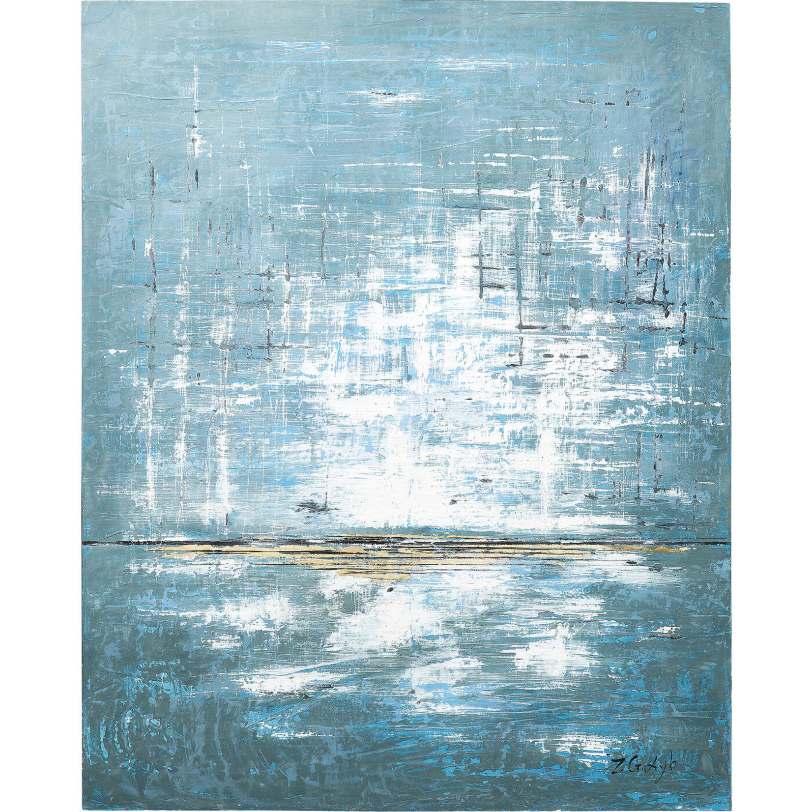 KARE DESIGN Acrylic Painting Abstract Blue One 120x150cm