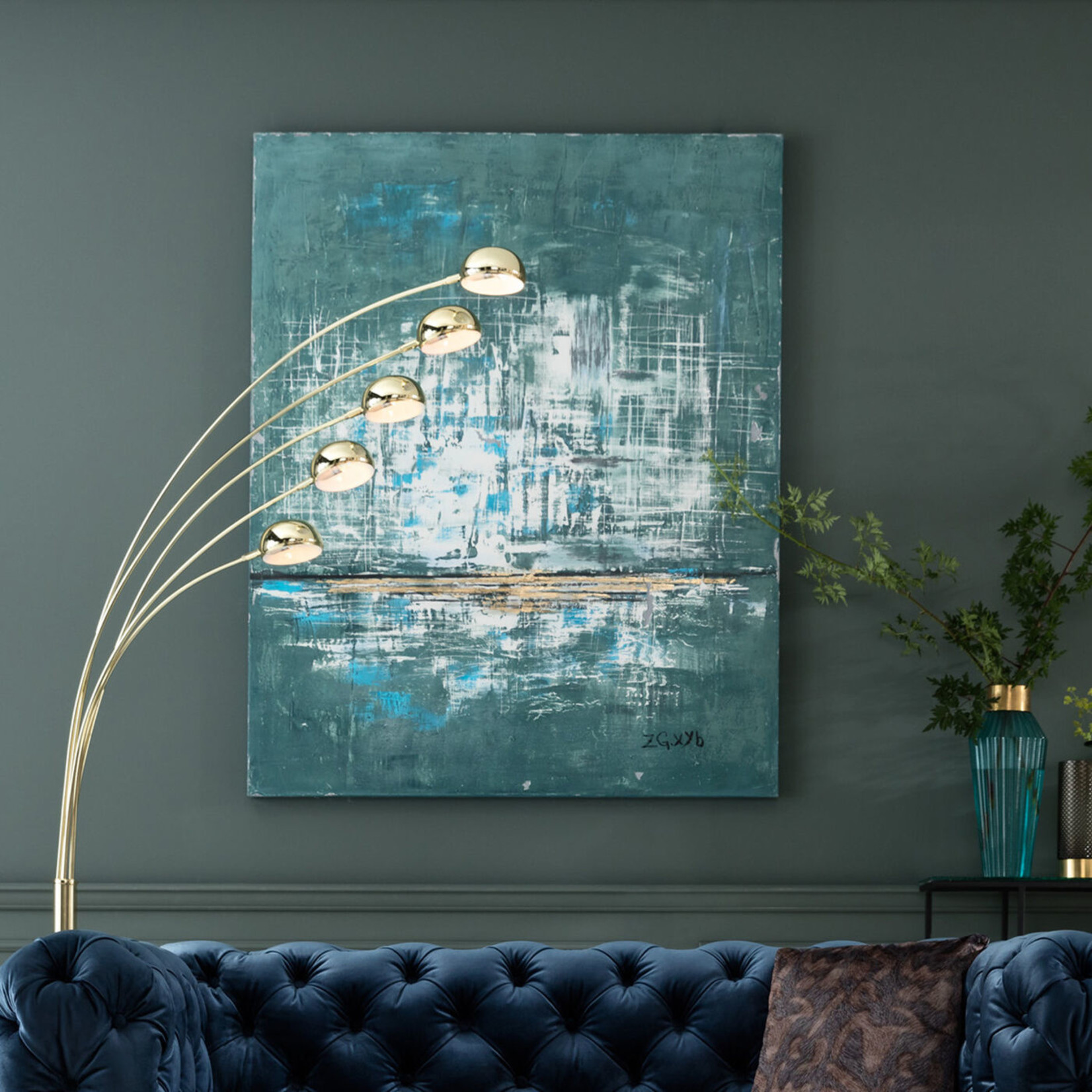 KARE DESIGN Acrylic Painting Abstract Blue One 120x150cm